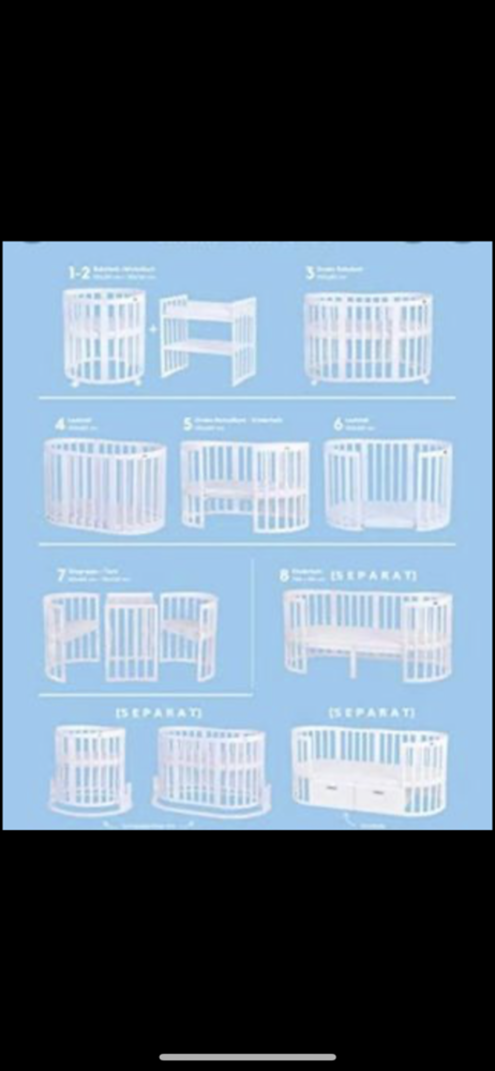 Lit 7 en 1 Mobilier enfants