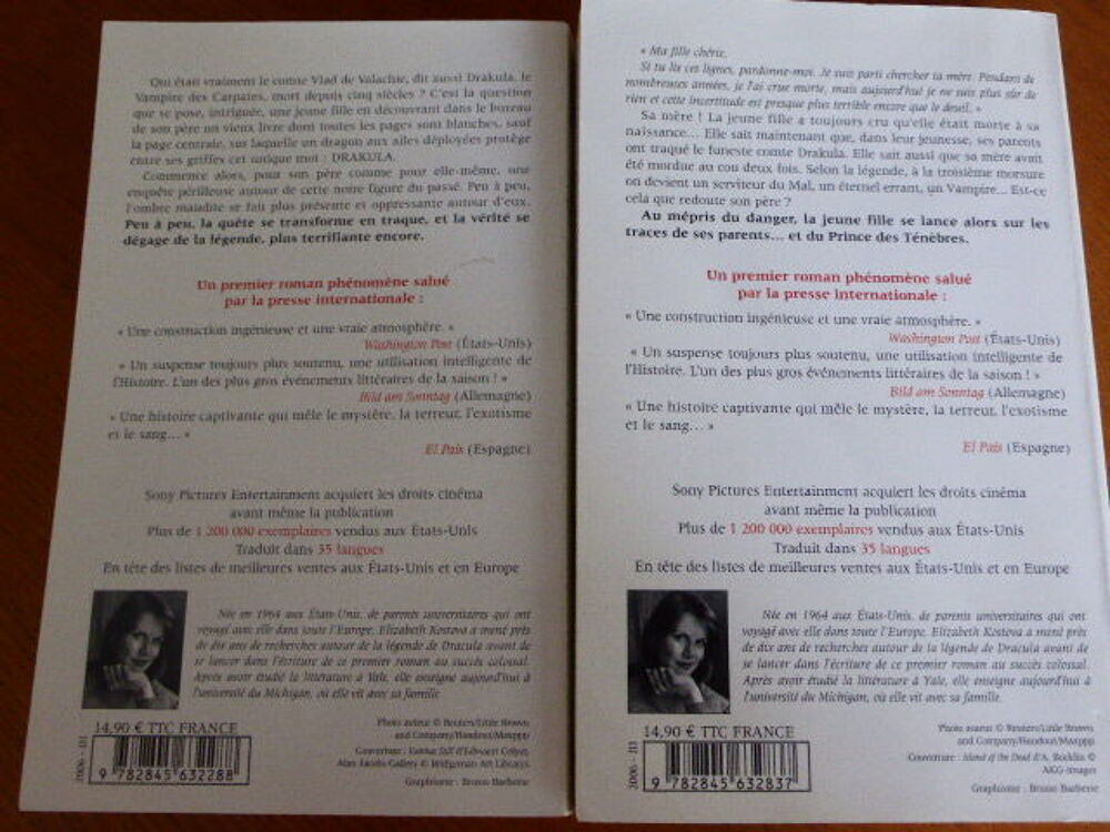 L'historienne et Drakula - Elisabeth Kostova Livres et BD