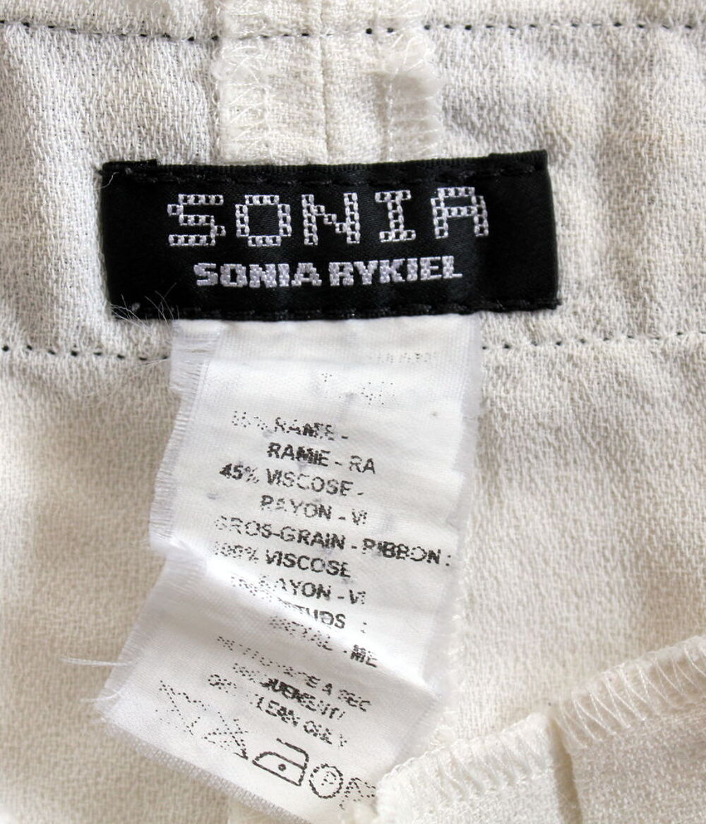 Jupe lin blanc SONIA RYKIEL T.38 Fr Vêtements