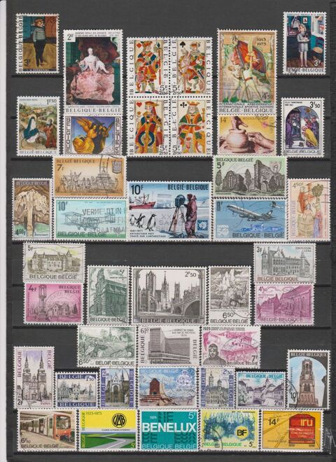 121 TIMBRES BELGIQUE OBLITERES & NEUFS** & SANS GOMME 9 Le Coudray-Montceaux (91)