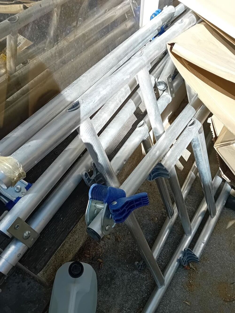 Echafaudage Totem complet, 1 plateau, hauteur de travail 4,8 Bricolage