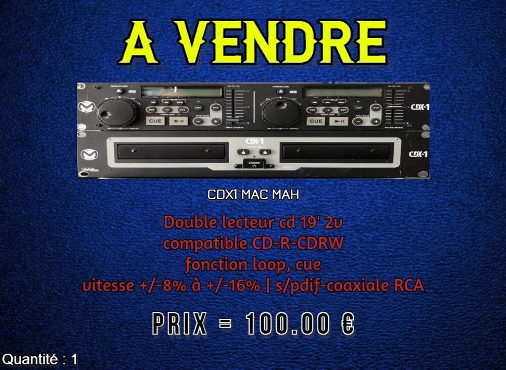 MACMAH CDX1 Audio et hifi