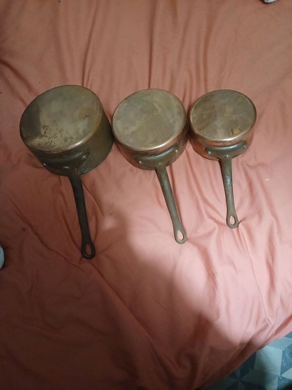 Trio casseroles en cuivre Décoration