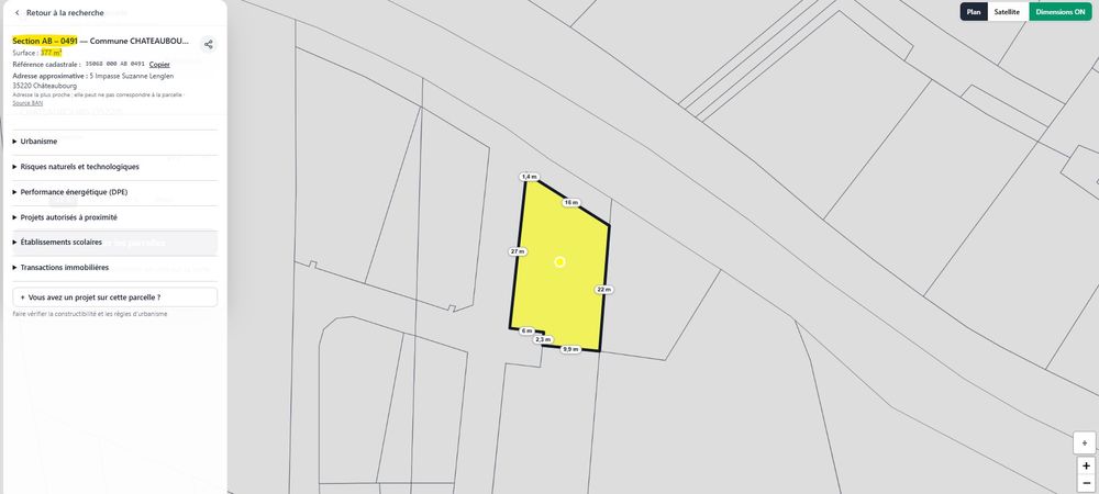 Vente Terrain , terrain viabilisé de 377 m2, sans vis-à-vis et lib Châteaubourg