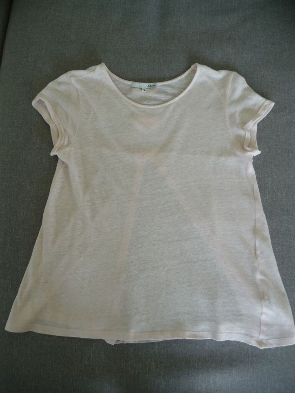 Tee-shirt rose clair avec n?uds au dos 34-36 marque ETAM Vêtements