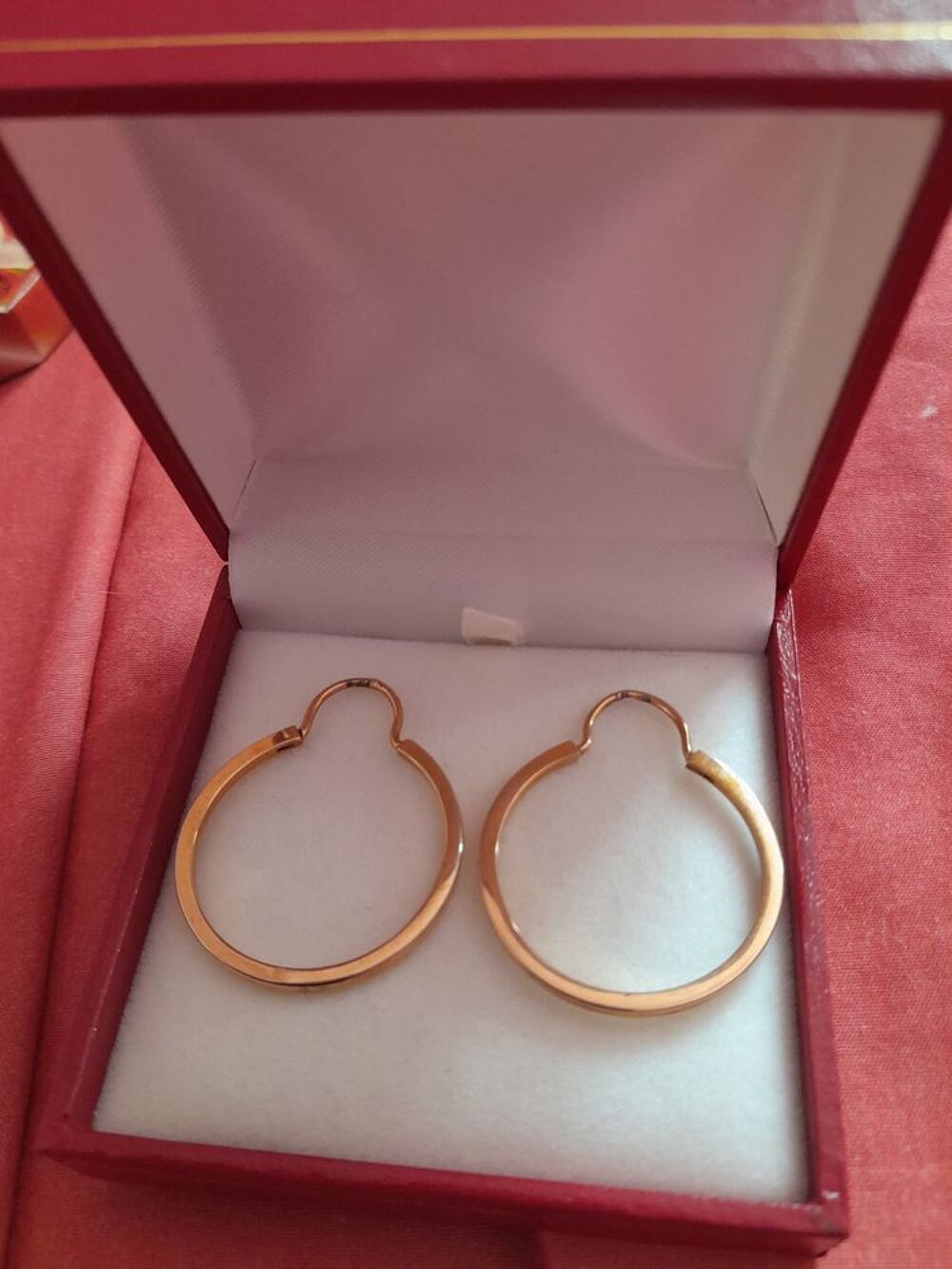 Boucles d'oreilles cr&eacute;oles en plaqu&eacute; Or Bijoux et montres