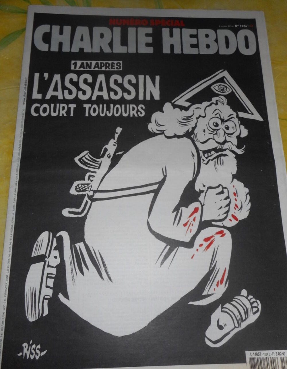 CHARLIE HEBDO N&deg; 1124, 4 janv 2016 "&nbsp; 1 an apr&egrave;s Livres et BD