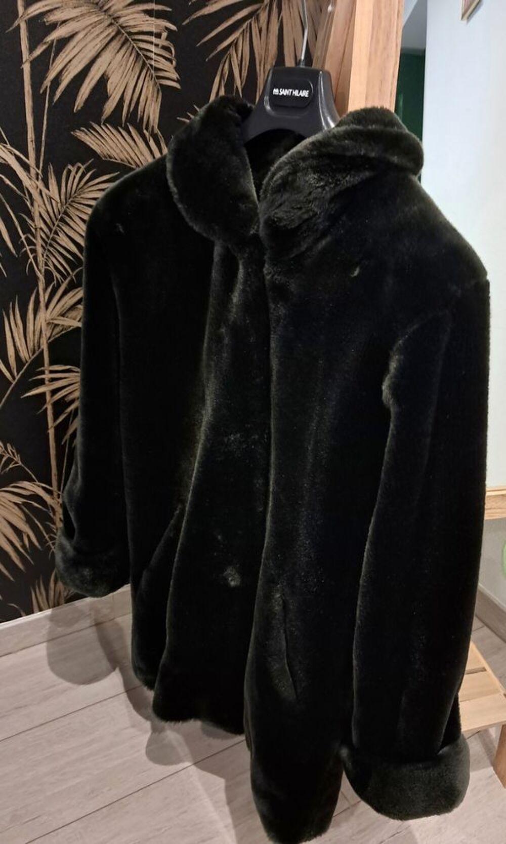 Manteau fourrure synth&eacute;tique marron Vtements