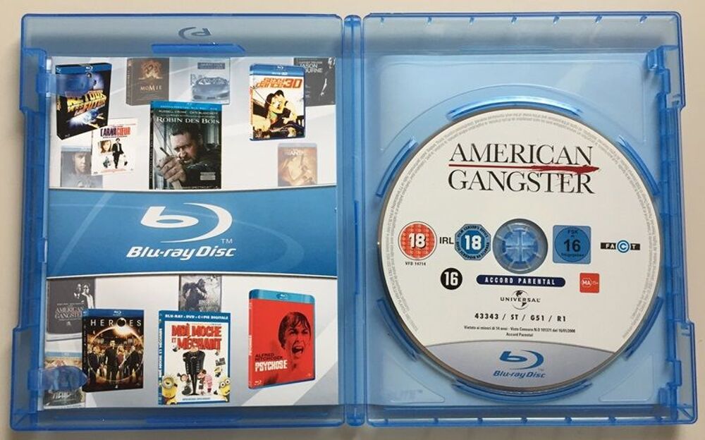 Blu-ray (bluray / DVD) American Gangster DVD et blu-ray