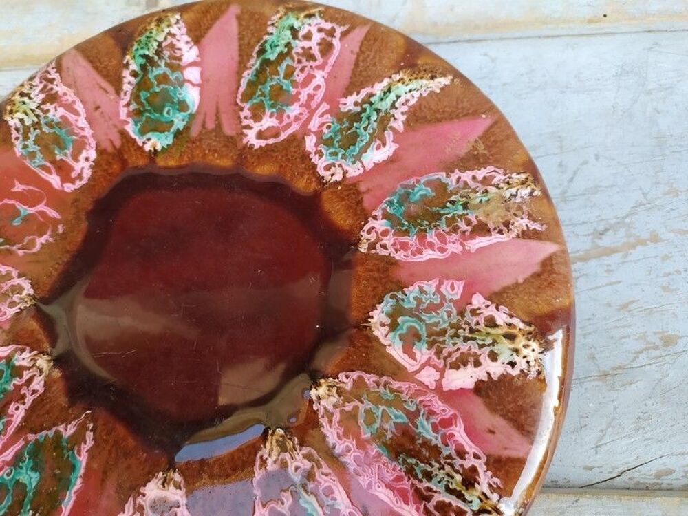 Dessous Plat ou Plateau Fromages C&eacute;ramique Vallauris Vintage Décoration