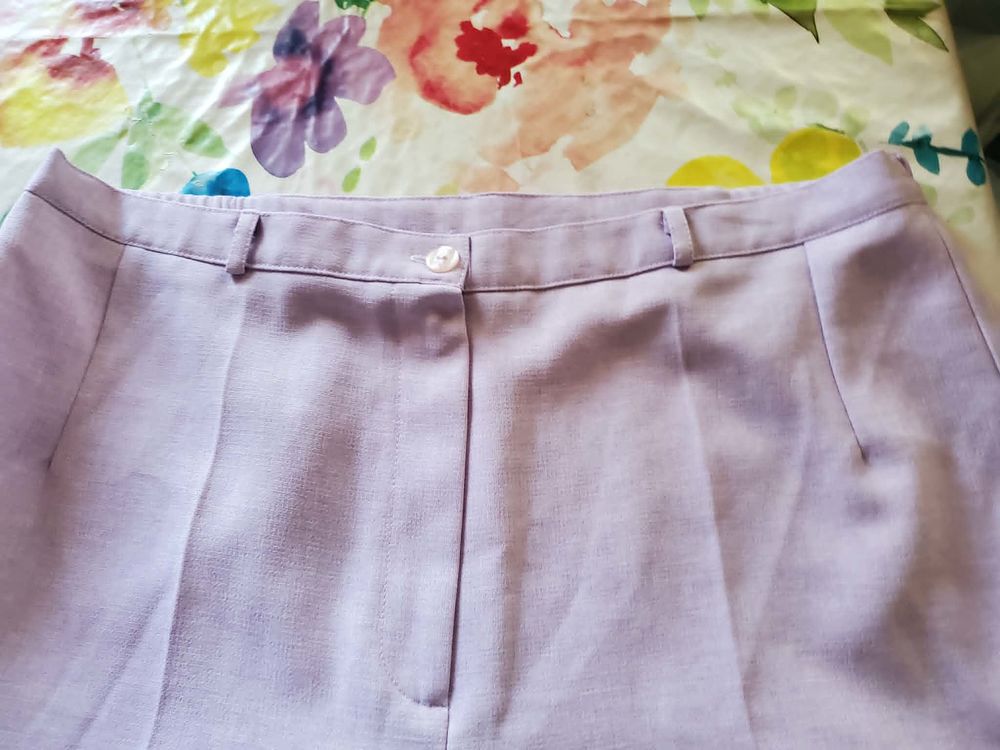 PANTALON FEMME ENTRE NOUS TAILLE 48 LILAS Vêtements