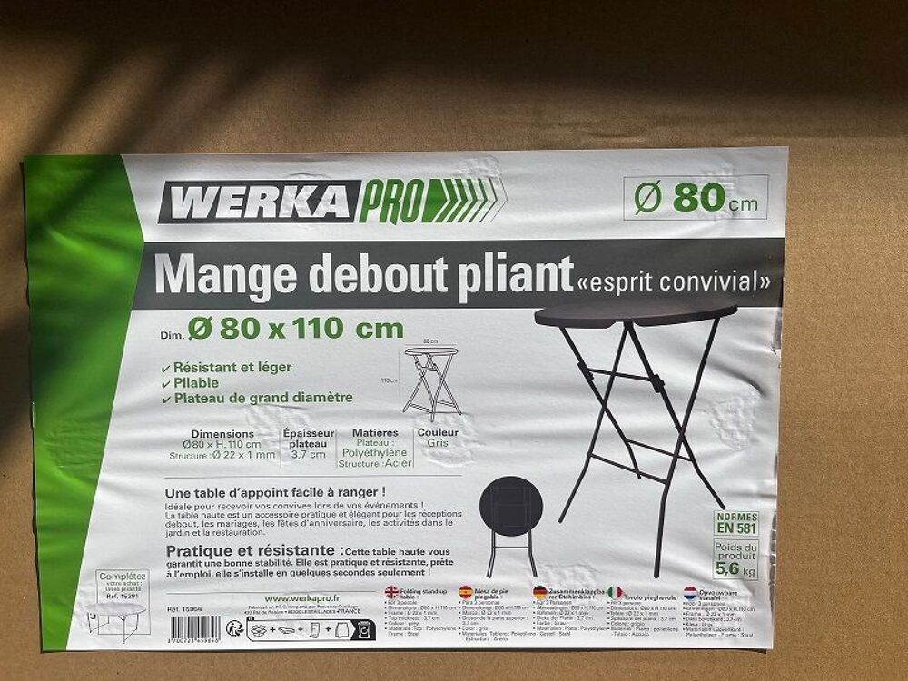 mange debout pliante grise Meubles