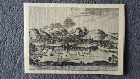 Carte vintage meilleurs v?ux EDF GDF Vienne 4.5 Villeurbanne (69)