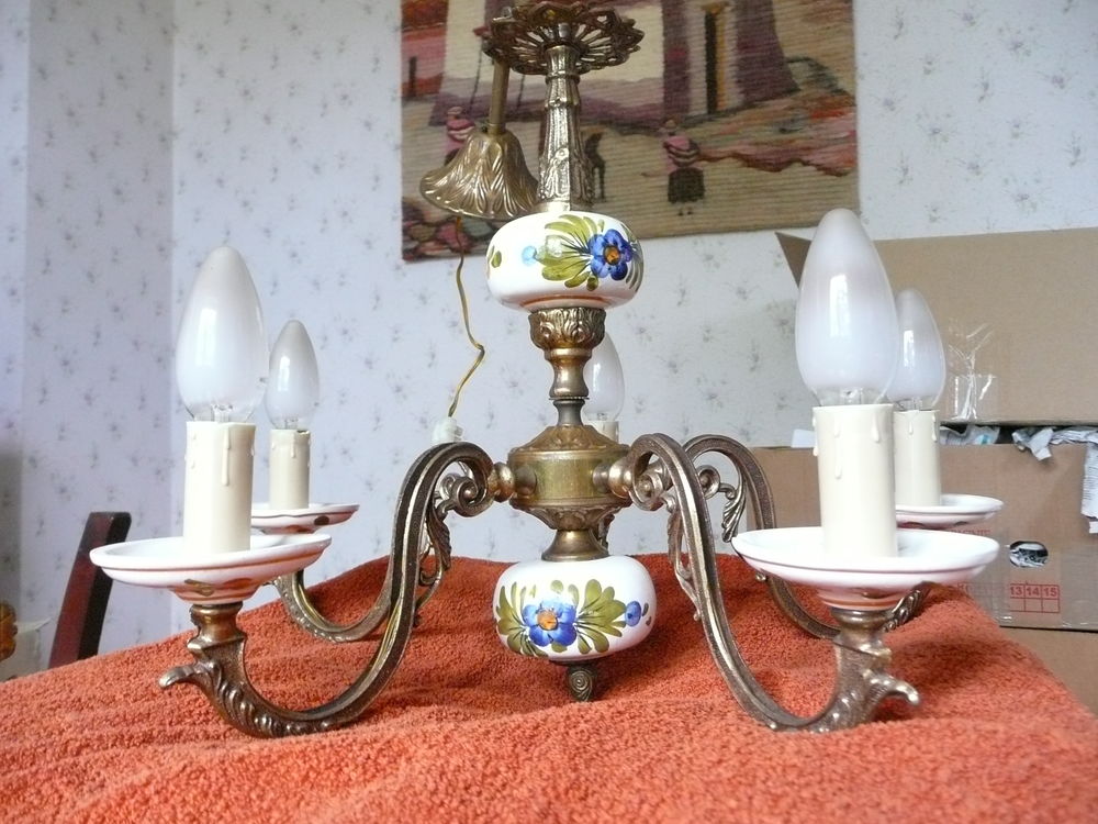 LUSTRE porcelaine laiton Meubles