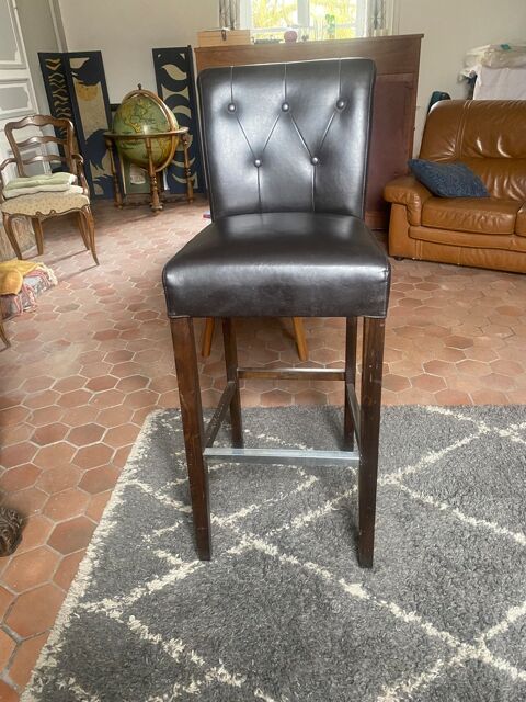 Chaise de Bar Capitonne en  simili Cuir Noir 0 Arques-la-Bataille (76)