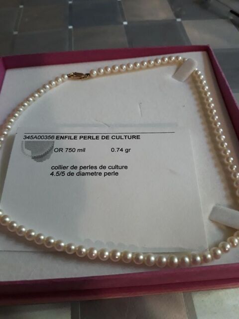 collier en perle veritable avec fermoir en or 250 Saloul (80)