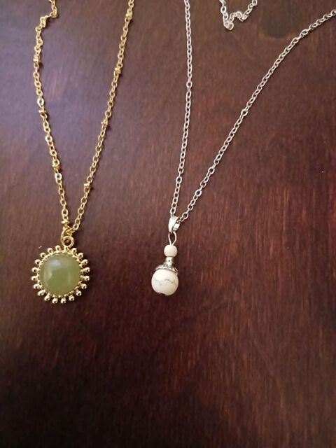  Deux beaux colliers soleil et goutte d'eau N� 1391 10 Beaune (21)