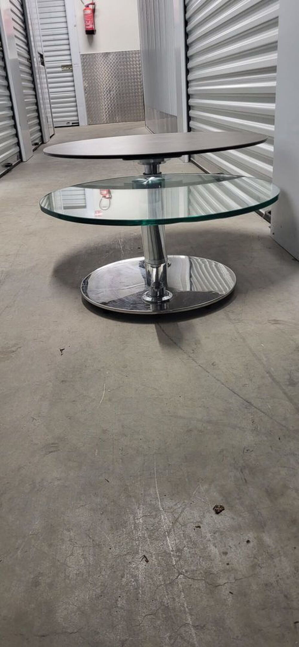 Table basse VEGA plateau c&eacute;ramique et verre Meubles