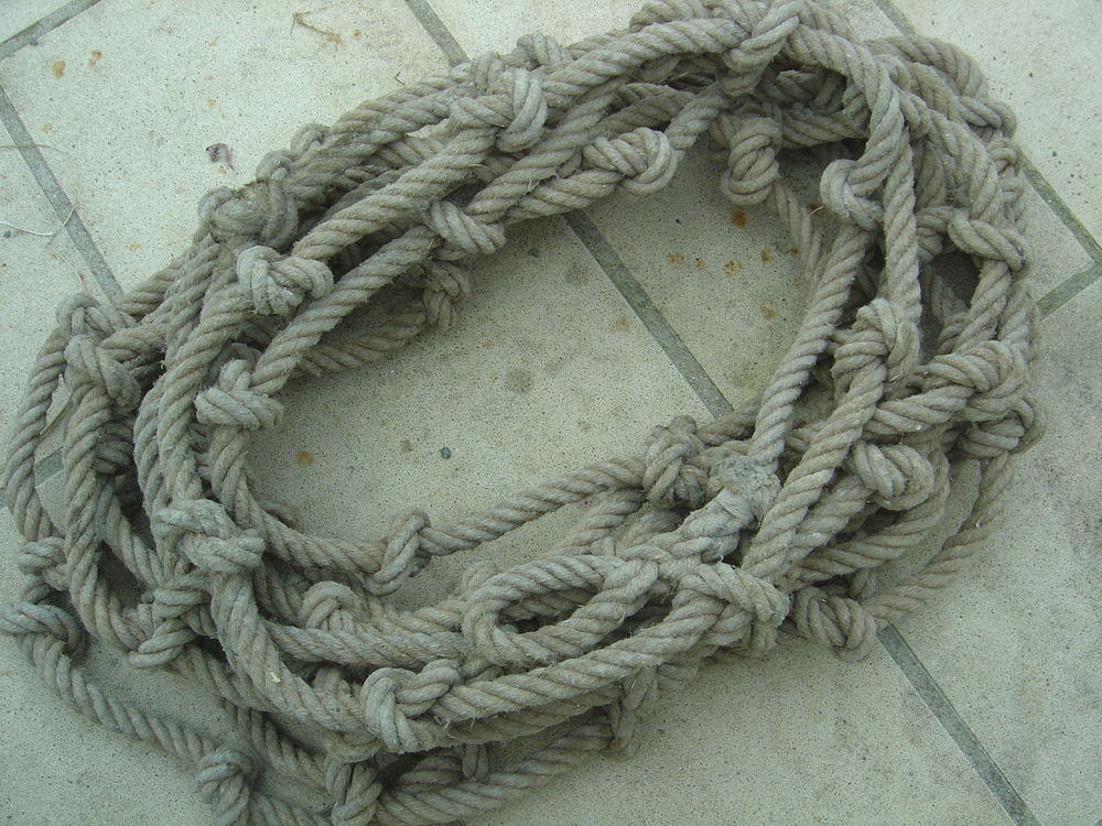 CORDE A NOEUDS EN CHANVRE TORSADEE Bricolage