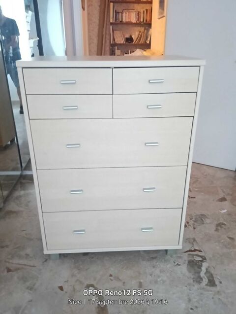 3 meubles de chambre commode et table de chevet Nice (06)