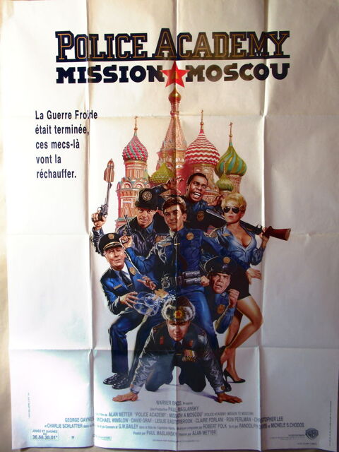 affiche cin�ma POLICE ACADEMY Mission Moscou 120x160cm 20 Curtafond (01)