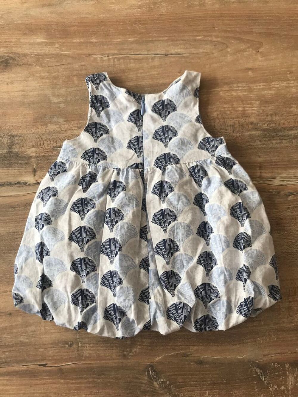 Robe enfant fille " Brioche " couleur blanc/ble Vêtements enfants