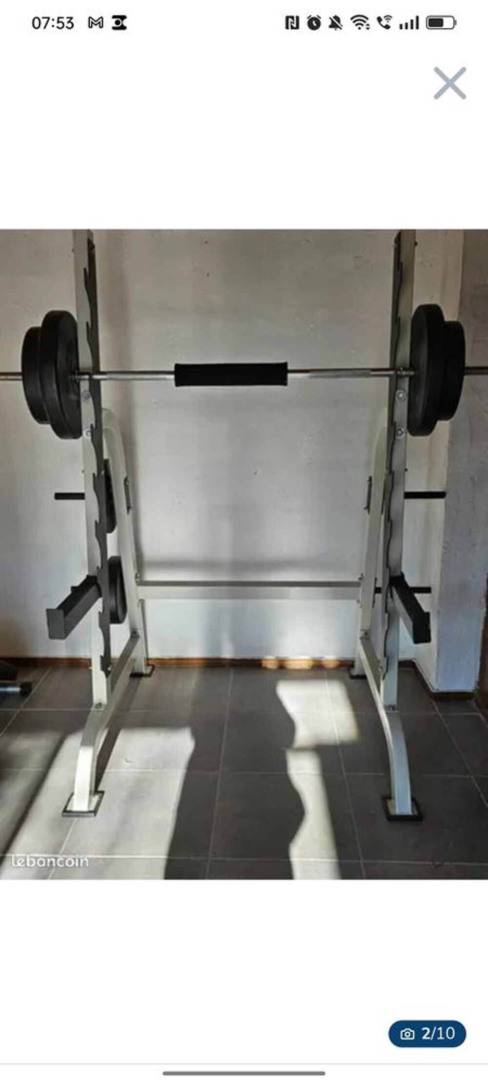 Ensemble de 3 machines de musculation, barres et 200 kg poid Sports