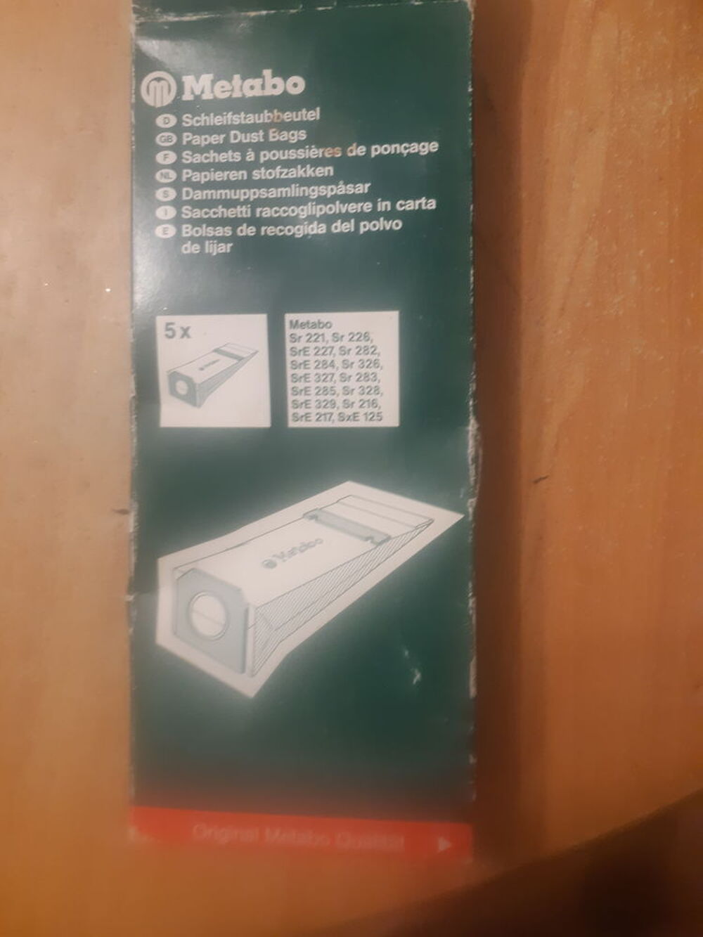 Sacs de poussi&egrave;re de pon&ccedil;age metabo lot de 5 Bricolage