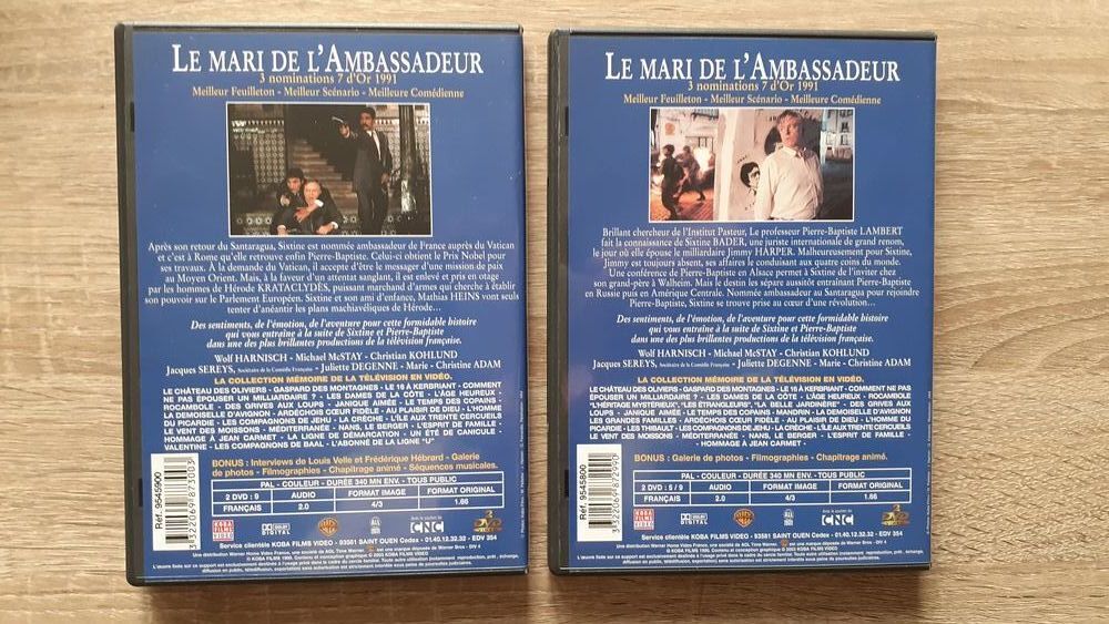 "LE MARI DE L'AMBASSADEUR" 4 DVD. DVD et blu-ray