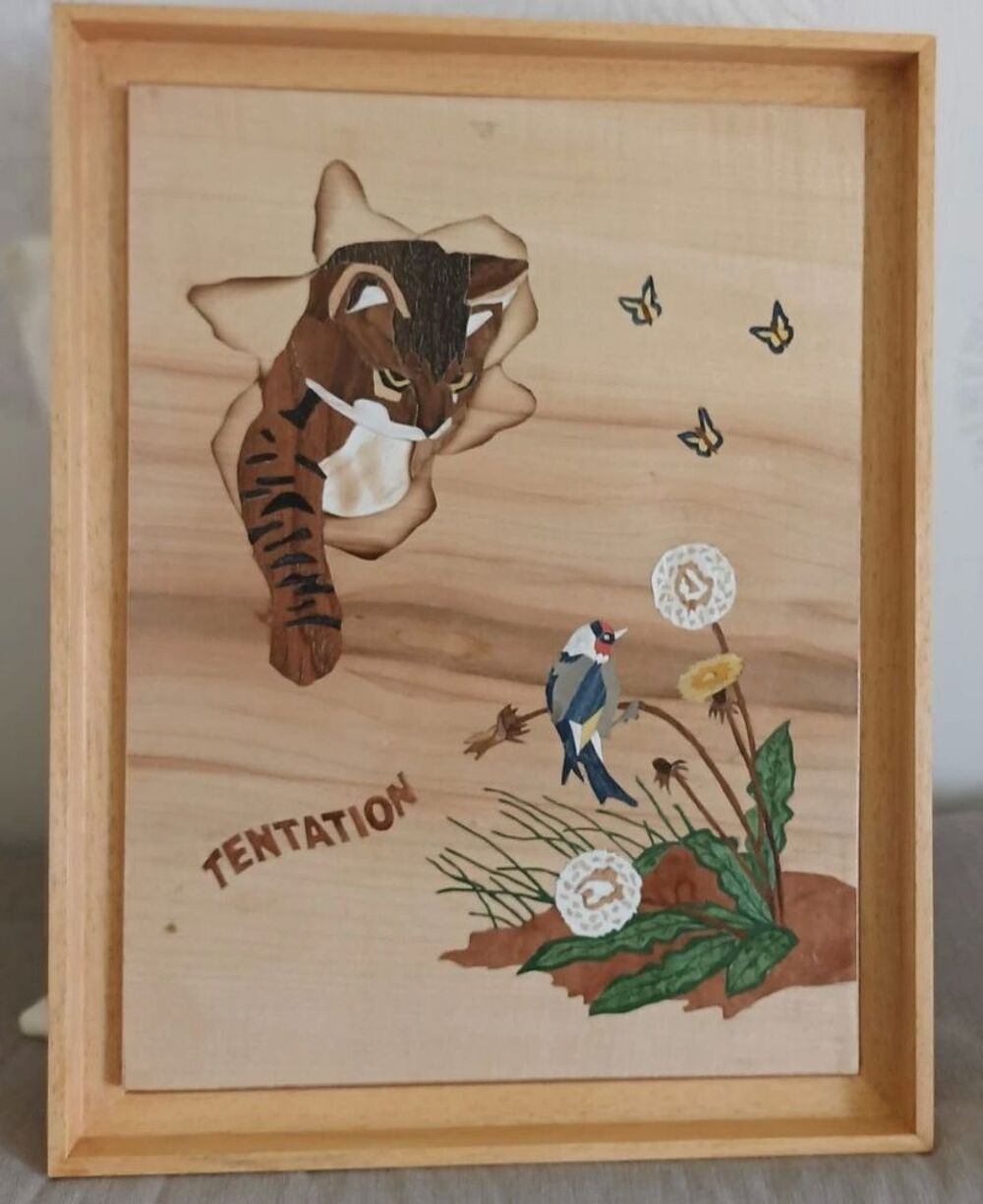 Tableau en marqueterie de bois Décoration