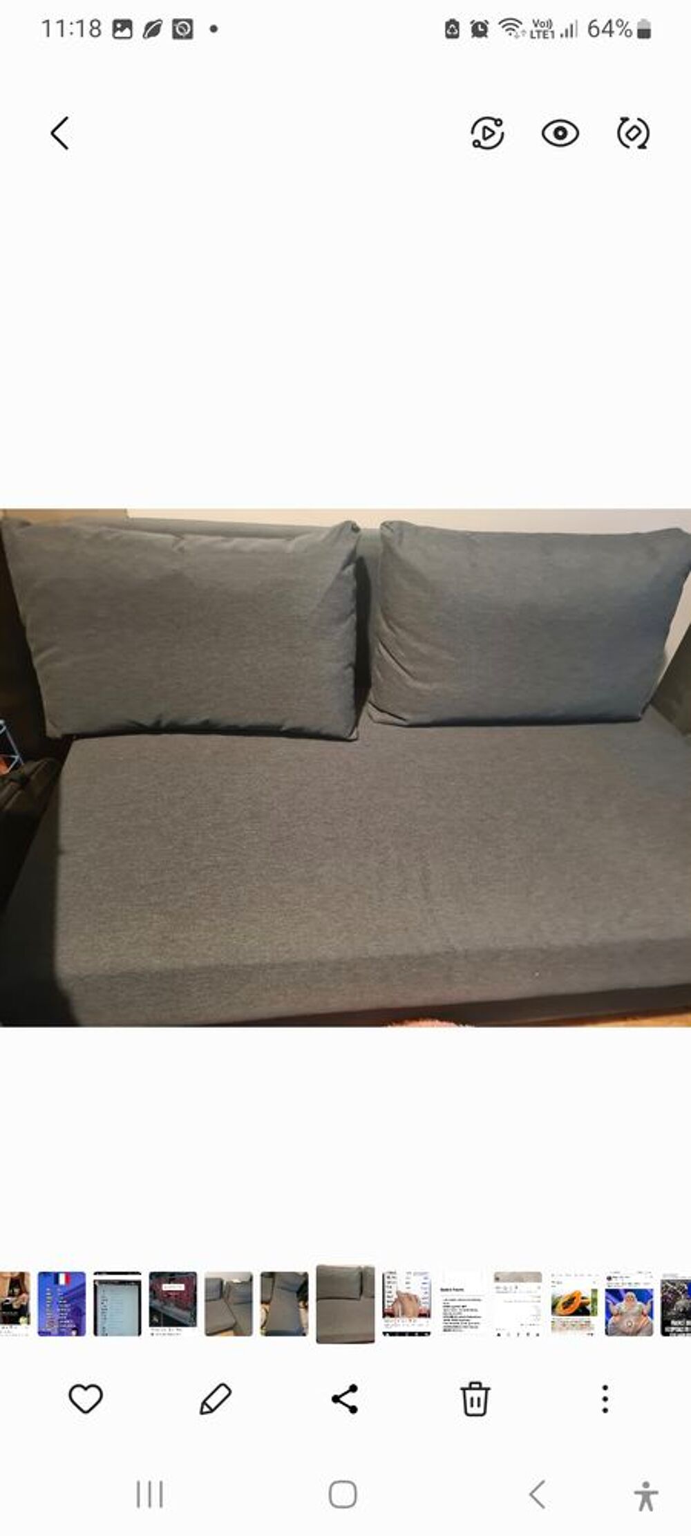 Canape lit neuf 2 personnes et 1 person separe Meubles
