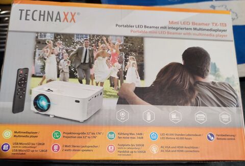 Mini Projecteur LED Portable Technaxx TX-113 avec Multimdia 70 Blanzy (71)