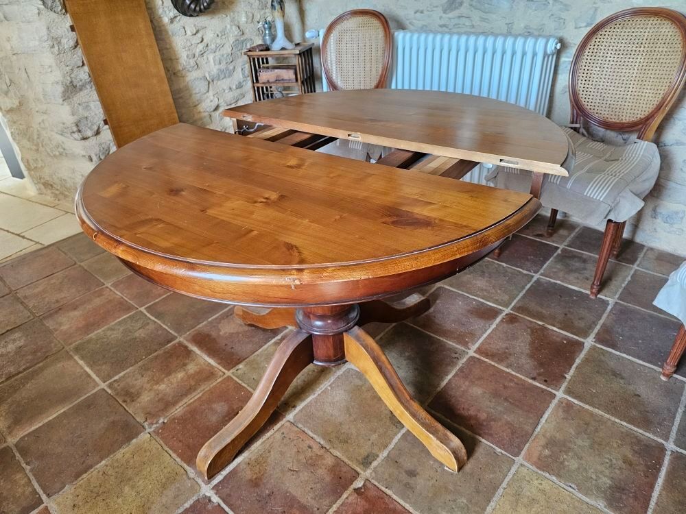 Table ronde merisier massif Meubles