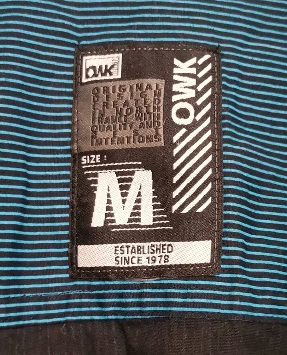 Chemise homme neuve 100% coton OWK taille M Vêtements