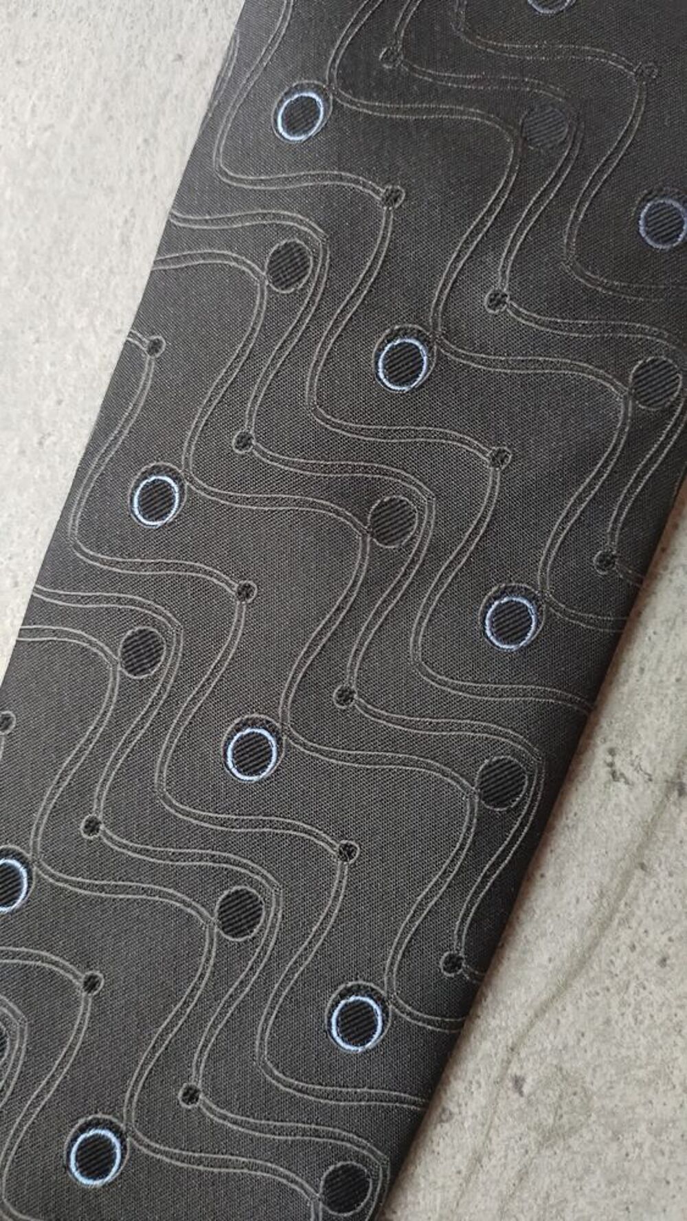 Cravate Brice 100% Soie - Gris Anthracite &agrave; Motifs Graphique Vêtements