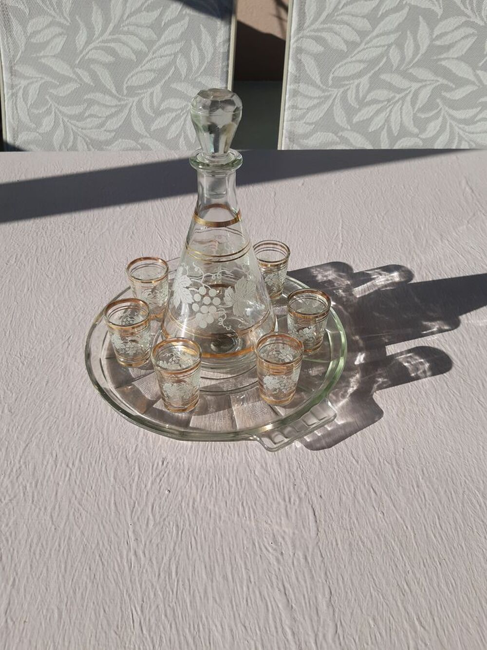 Service &agrave; Liqueur Ann&eacute;es 1950. Décoration