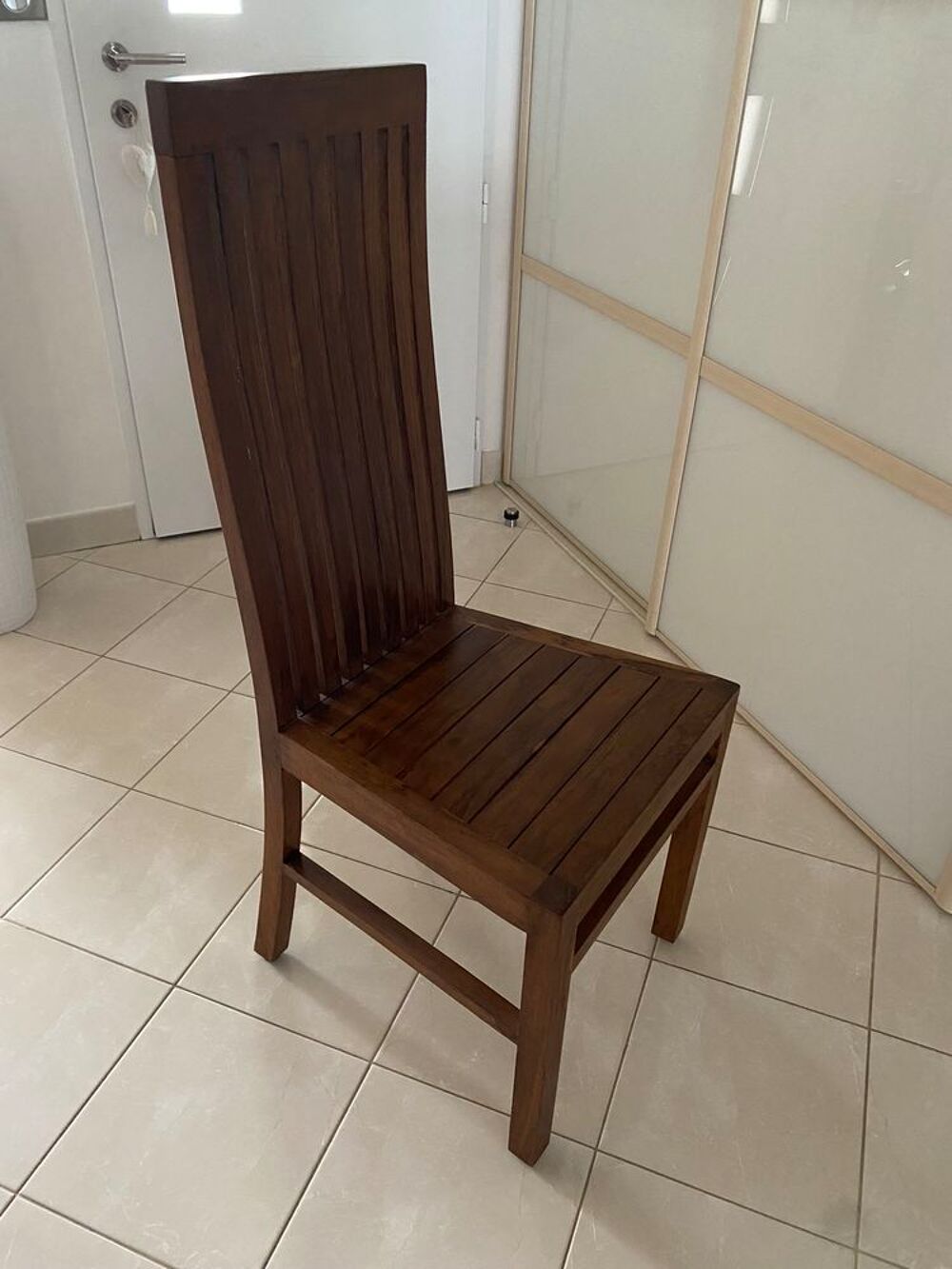 6 chaises teck massif Meubles