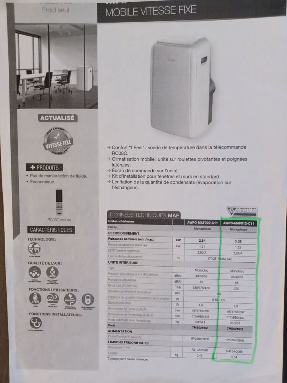 Climatisation mobile Electroménager