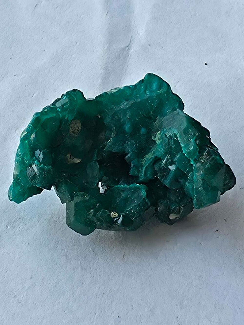 Sp&eacute;cimen Dioptase Vert Emeraude Intense-Cristal Brut 