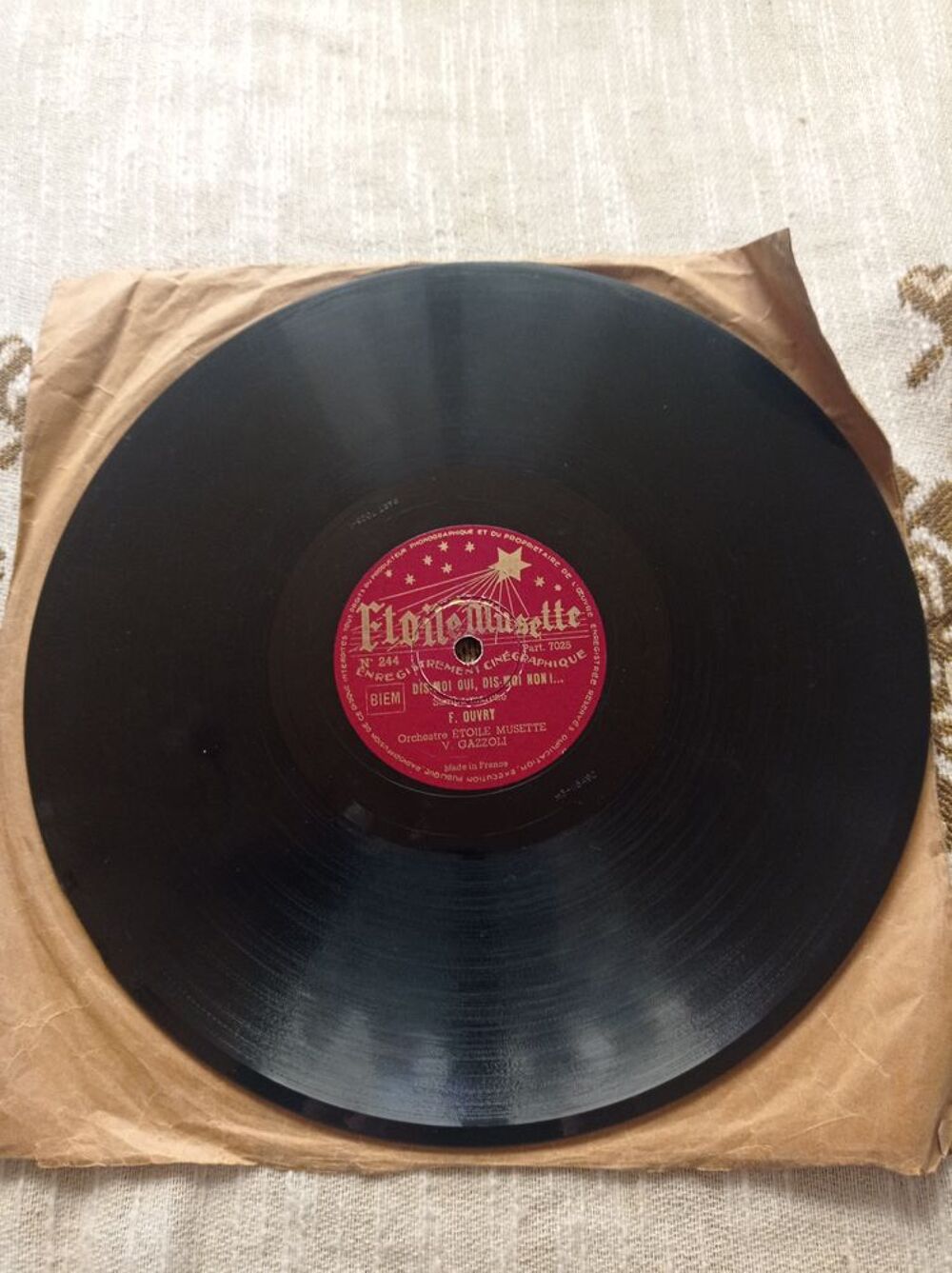 DISQUES VINYL 78 TOURS X 4 Audio et hifi