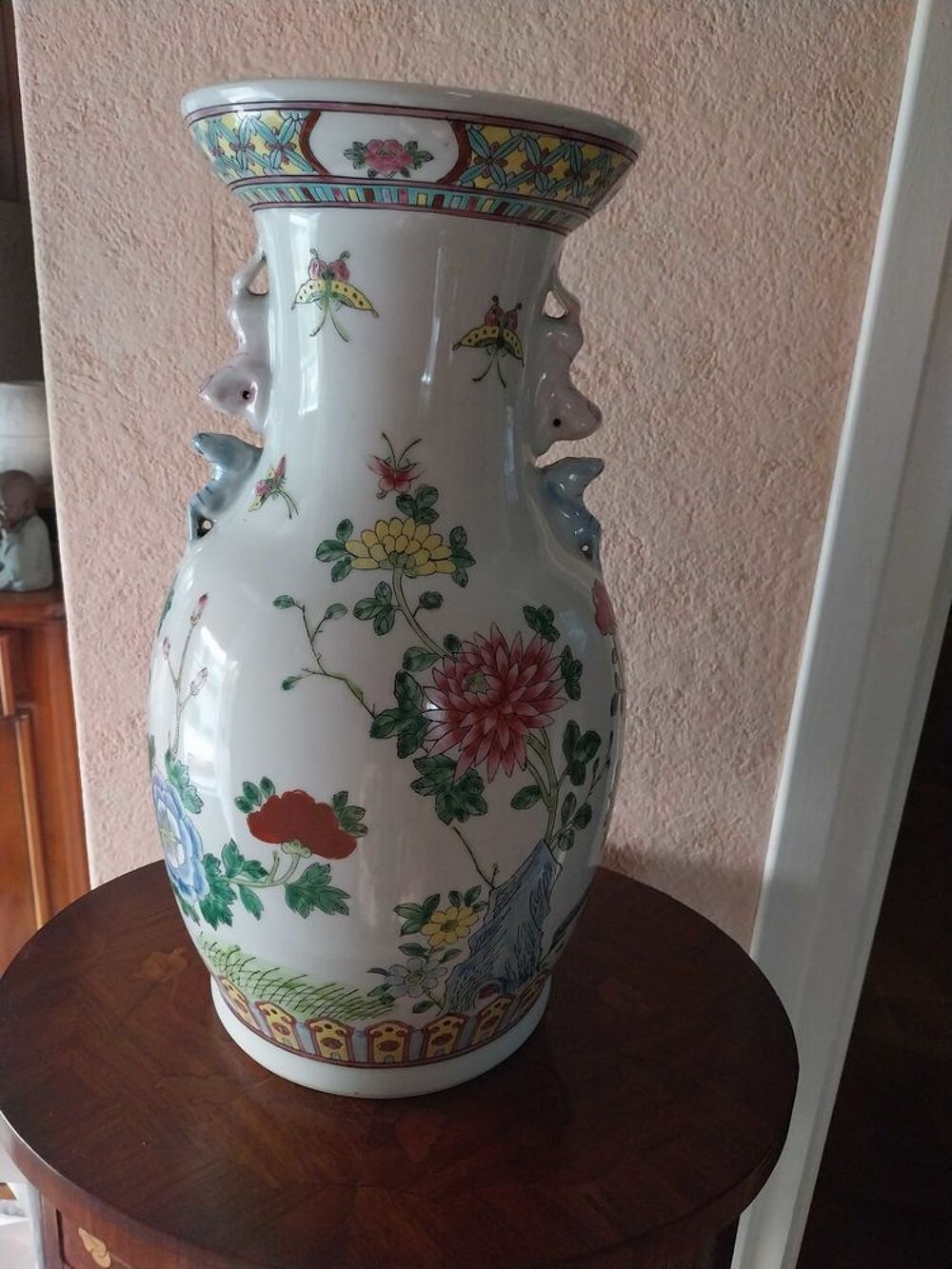Grand vase chinois en ceramique Décoration