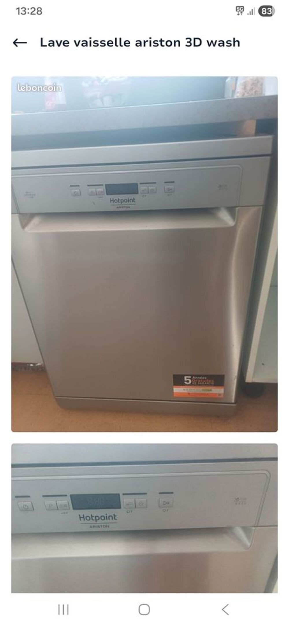 lave vaisselle HOTPOINT ARISTON comme neuf Electroménager