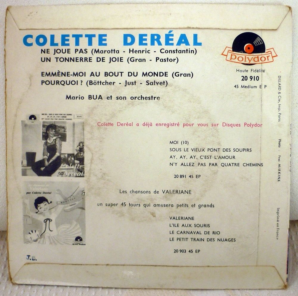 Colette Dereal - ne joue pas CD et vinyles
