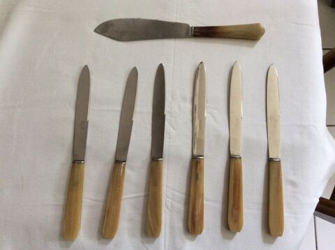 Service � dessert 7 pi�ces corne et inox 15 Gif-sur-Yvette (91)