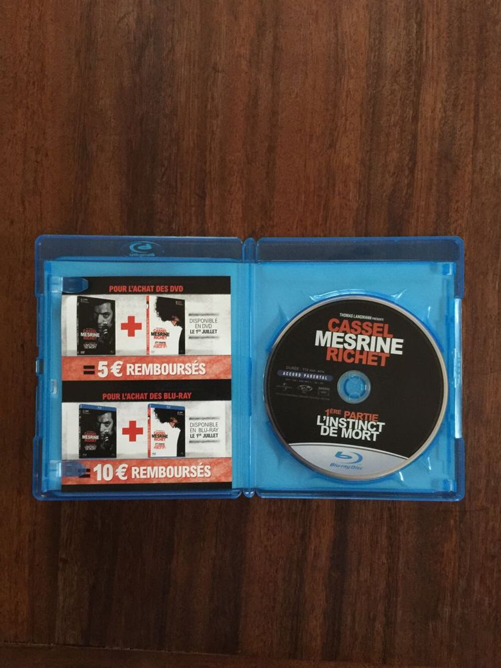 Blu ray &quot; Mesrine - L' instinct de mort &quot; DVD et blu-ray