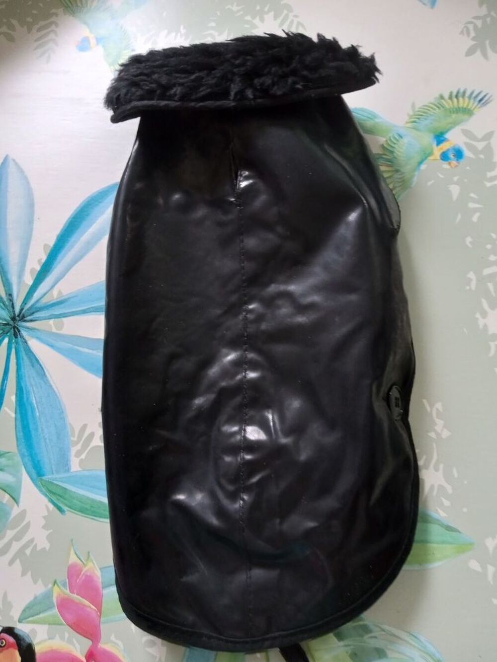   cire pluie noire pour petit chien 