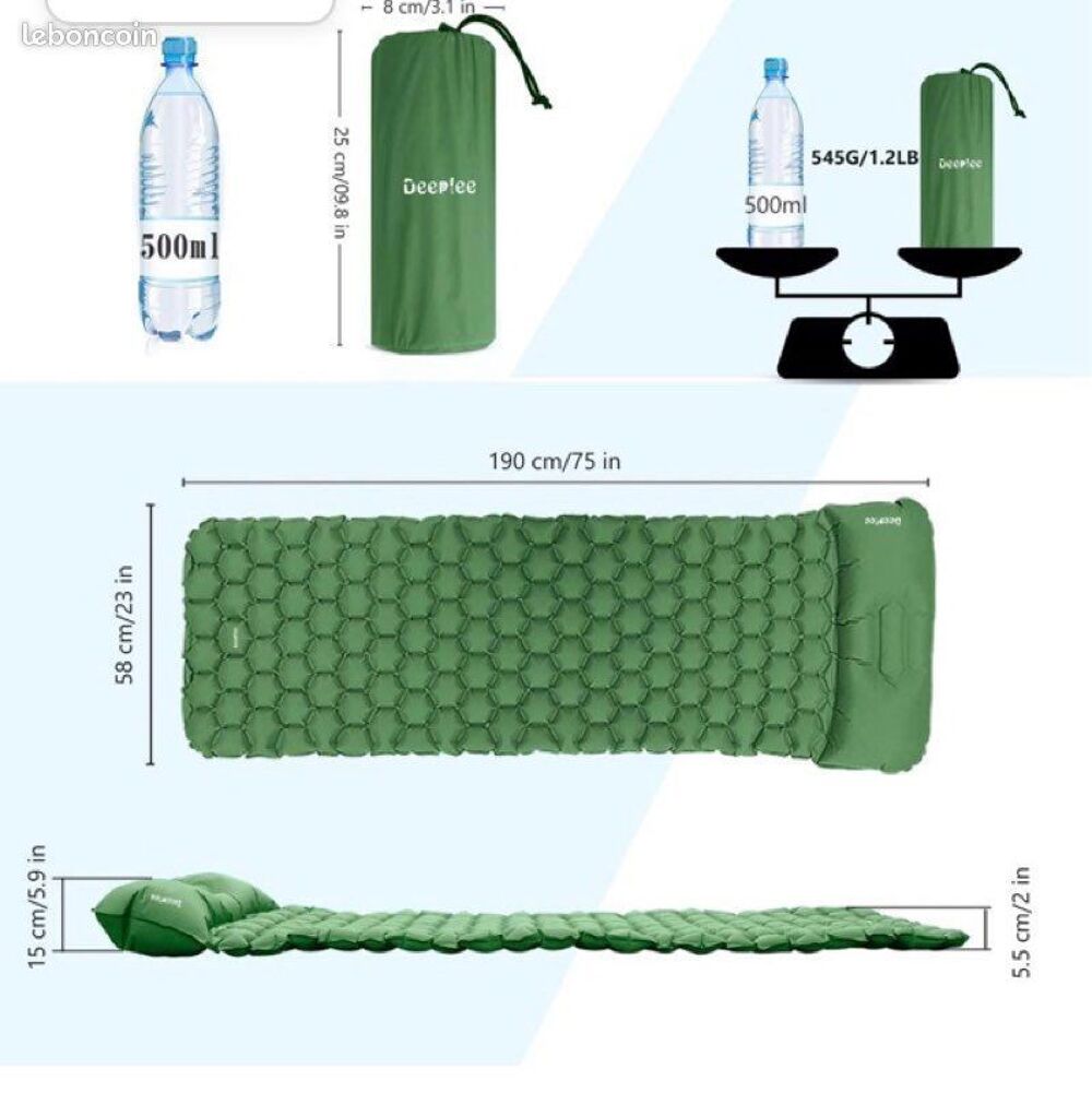 matelas alv&eacute;olaire pour camping rando ou trekking. Sports