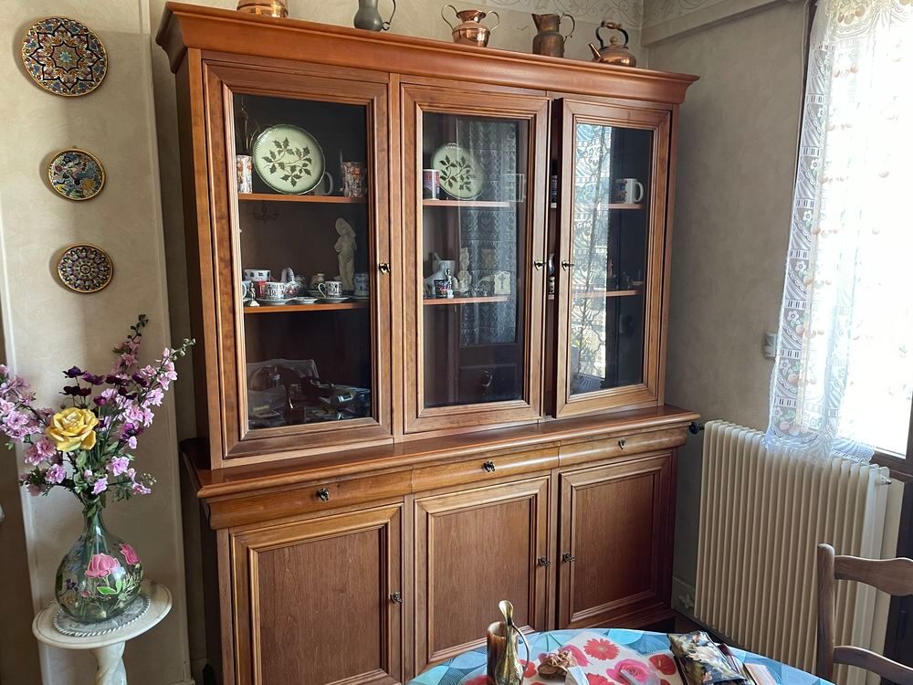 Bibliotheque vitr&eacute;e merisier Meubles