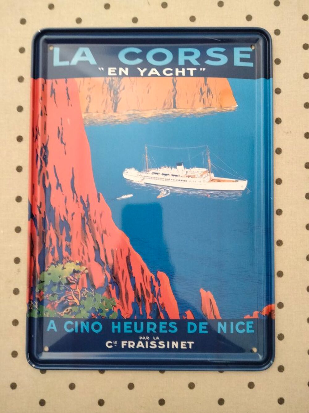 Plaque publicitaire. La Corse. Décoration