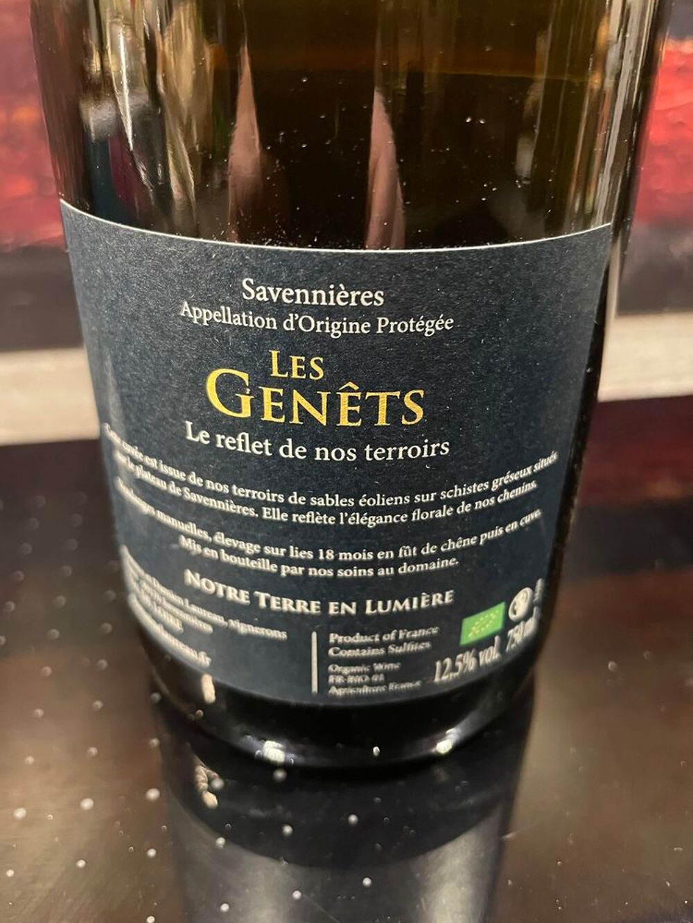 1 Bt SAVENNIERES 2020 Les Genets de Damien LAUREAU Cuisine